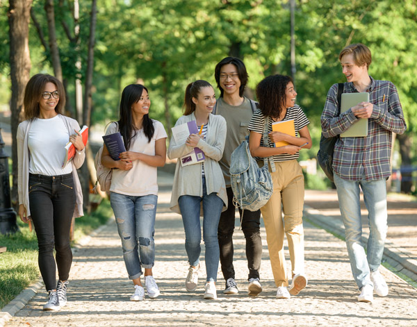 Kids walking home after school therapy session